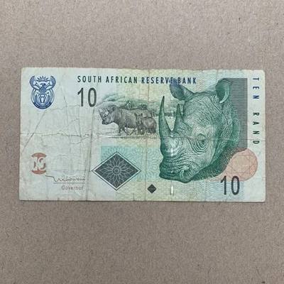 South Africa, 10 Rand Banknote ND (2005) Rhino Rand Currency South African Money - Image 1 of 3