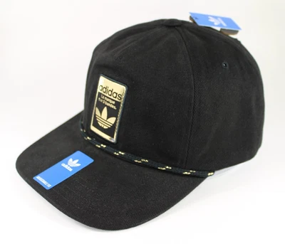 ADIDAS UNISEX 5 PANELES LIMITADO PARA HOMBRE GORRA CON CORREA NEGRA DORADA METÁLICA NUEVO Foto 1 de 4
