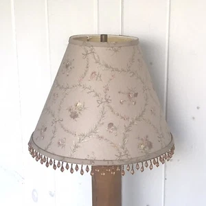 Empire Shape Spider Construction Lamp Shade 13 1/4" w x 9 3/4" t Floral Beaded - Picture 1 of 11