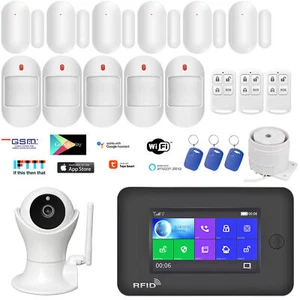 Y55 Tuya WiFi APP GSM Wireless Home Security Alarm System+Alexa+Google+HD Camera - Picture 1 of 12