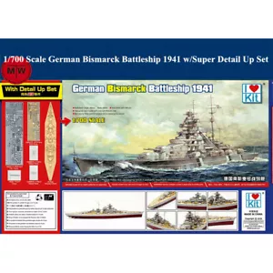 Trompeter 65701 1/700 deutsches Bismarck Schlachtschiff 1941 mit super Detailaufbereitungsset - Bild 1 von 2
