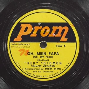 RED SOLOMON Oh, Mein Papa / That'S Amore PROM 1067 VG- 78 10" 1954 Vocal - Picture 1 of 4
