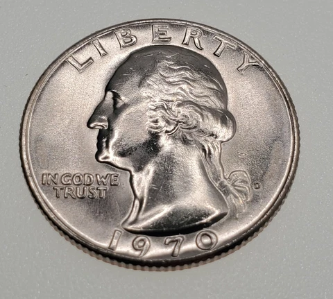 1970-D Washington Quarter BU Brilliant Uncirculated 25C Cover