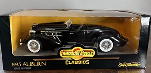1935 Auburn 851 Convertible Black Die Cast 1/18 American Muscle ERTL - open - Picture 1 of 14