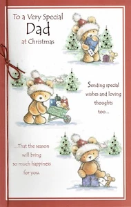 Tarjeta PAPÁ EX-GRANDE NAVIDAD - FABULOSA linda tarjeta con 8 PÁGINA INSERTAR palabras encantadoras - Imagen 1 de 6