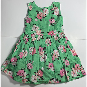 Carters girls green floral Easter holiday spring dress 6 6X