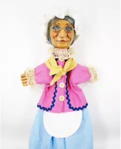 Großmutter Handpuppe - Handarbeit Original Puppe - Bild 1 von 4