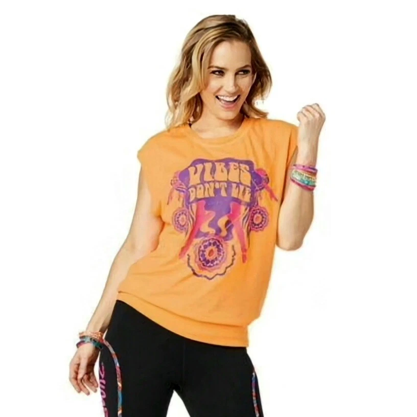 ZUMBA® WEAR 原装 - 女式运动服宽松无袖健身上衣 - 全新 — 第 1/1 张图片