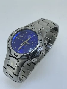 Tag Heuer Kirium CL1114 Chronograph Blue Dial Steel 40mm Quartz Men's Watch - Picture 1 of 15
