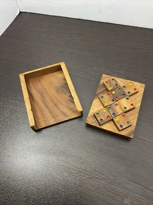 Color Match 8 Pieces Wooden Puzzle Game. Handcrafted - Image 1 of 4