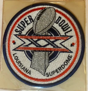 Super Bowl XX 1986 NFL Bears Patriots Embroidery PATCH Willabee Ward Superdome - Bild 1 von 7