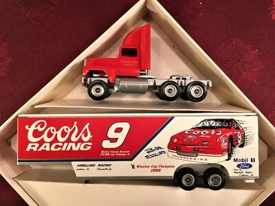 NASCAR BILL ELLIOTT #9 1990 Coors Melling Racing 1/64 Winross Transporter & Car - Image 1 of 4