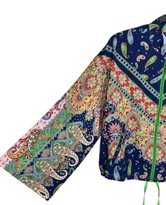 Johnny Was S Jacket Bee Active Breamar Night Kimono Sleeve Drop Shoulder $295 - Picture 1 of 7