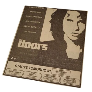 Vintage 1991 The Doors Kino Zeiten Druck AD Val Kimer als Jim Morrison 90er - Bild 1 von 3