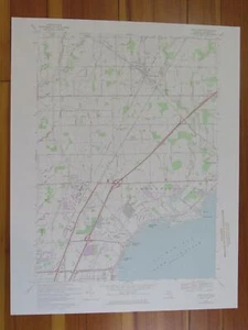 New Haven Michigan 1974 Original Vintage USGS Topo Karte - Bild 1 von 1