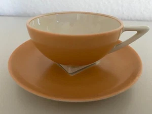 Art Deco Mocca Tasse Bohemia Royal Ivory - Bild 1 von 10