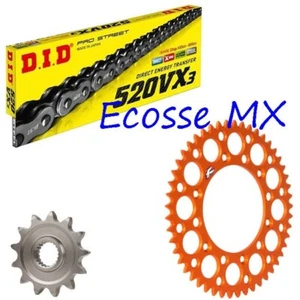 KTM SX125 EXC125 XC125 DID Oring CHAIN RENTHAL ORANGE SPROCKET KIT - Picture 1 of 1