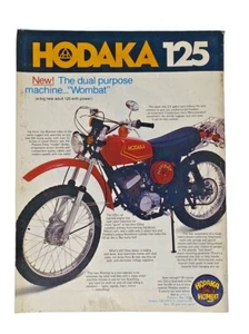 1977 HODAKA Wombat 125 Dirt Bike Original Print Ad VTG MX - Picture 1 of 2