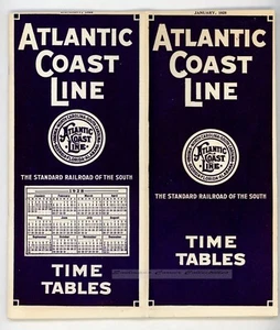 Excellent Vintage Atlantic Coast Line Railroad Timetable of the South - Picture 1 of 4