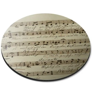 Runde Maus Matte - alte Musik Noten Lieder Musiker Retro #45920 - Bild 1 von 8