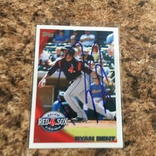 Ryan Dent Signed 2010 Topps Pro Debut Rc Auto Boston Red Sox