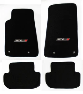NEW BLACK Carpet Floor Mats 2010 - 2015 Camaro Embroidered ZL1 Logo - 4pc Set - Bild 1 von 12