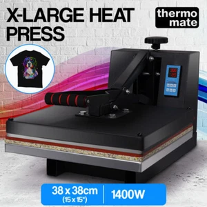 THERMOMATE 15"X15" Heat Press Machine Large T-Shirt Transfer Printing Clothing - Picture 1 of 12
