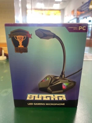 BUGHA LED RGB GAMING PC ADJUSTABLE FLEXIBLE MICROPHONE W/BRAIDED COR (EZ2003481) - Image 1 of 4