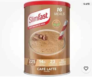 SlimFast Shake Powder | Latte | Diet Weight Loss Drink Meal Replacement 584g| - Picture 1 of 6