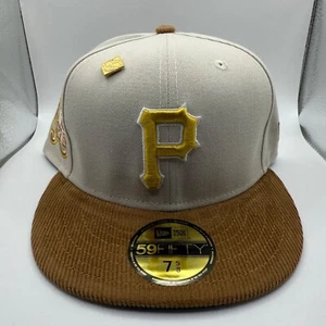 New Era 59FIFTY Pittsburgh Pirates Beige/Brown Rare World Series Hat Size 7 5/8 - Picture 1 of 6