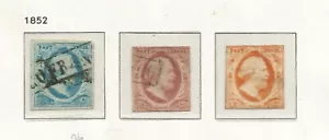 NIEDERLANDE 1852 KING WILLIAM 5/10/15 CENT IMPERF SET USED SG1/2/3b**UNBENUTZT - Bild 1 von 8