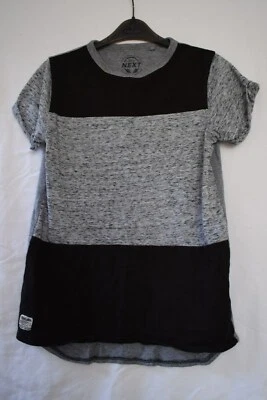 Boys NEXT Grey Marled & Black Shirt Age 10 Years - Image 1 of 4