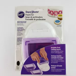 Wilton Cake Decorating Fondant Sugar Sheets Oval Shape Punch Cutter Set NIP - Picture 1 of 6