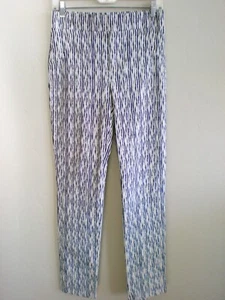 Joseph Ribkoff 6 Amelia Pant Black White Abstract Stripe Pull On NEW $168.00 - Picture 1 of 8