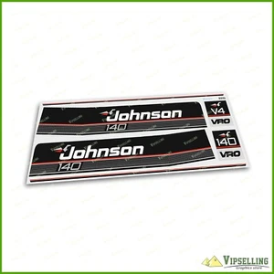 JOHNSON 1989 1990 140 HP V4 Motor Horse Power VRO Laminated Vinyl Decals Sticker - Picture 1 of 1