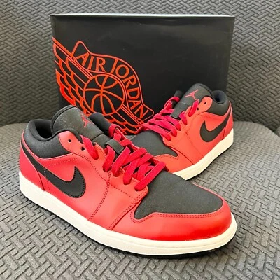 Air Jordan 1 Retro Bajo Gimnasio Rojo Blanco Negro Tenis 553558-602 Hombre’s Talla 11.5 Foto 1 de 4