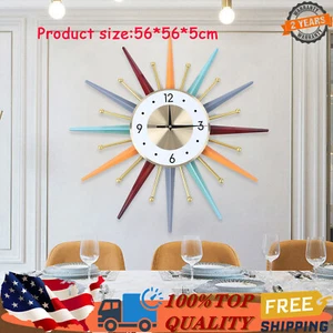 Colorful Modern Wall Clock Starburst Ball Clock Mid Century Festivel Home Decor - Picture 1 of 11