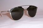 NEW CHRISTIAN DIOR REFLECTED/S TUP-1E GOLD WHITE/GREEN SUNGLASSES AUTHENTIC