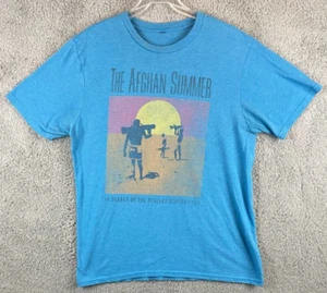 Seltenes blaues Herren-T-Shirt AFGHAN SUMMER Militär/Auftragnehmer Einsatz L/G - Bild 1 von 4