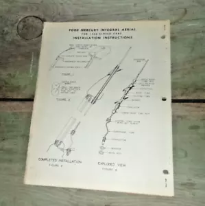 Zenith Auto Radio Service Manual 1946 Ford Integral Antenna Aerial Installation - Picture 1 of 3