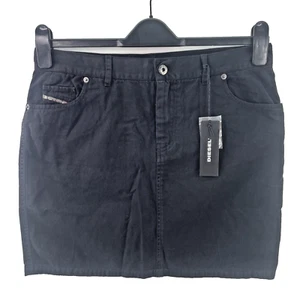 Diesel De-Modung Gonna di Denim, Taglia W30, Nero (XL2056) - Foto 1 di 17