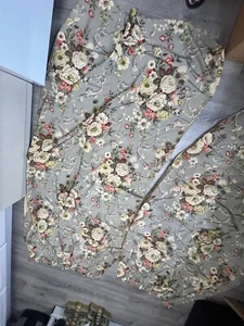 Paneles cortina vintage florales años 30 40 flores 1 pr. tela textil algodón cabaña - Imagen 1 de 23