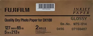 FUJIFILM Quality Dry Photo Paper for Frontier-S DX100 Printer, Glossy 5" x 213' - Picture 1 of 2