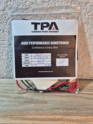 Hoyt Alpha X 33 Custom Bow String and Cables. Red w/Black Serving. BCY 452xtra - Image 1 of 2