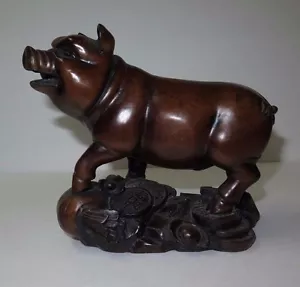 Brandneu schöne Marmor Skulptur Schwein Dekor - Bild 1 von 8