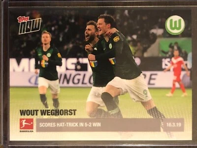 2019 Topps Now Bundesliga #91 Wout Weghorst VfL Wolfsburg - Image 1 of 2