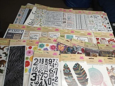 Lot Of 42 Crafters Square Stickers, Rub On Transfers  - Image 1 of 4