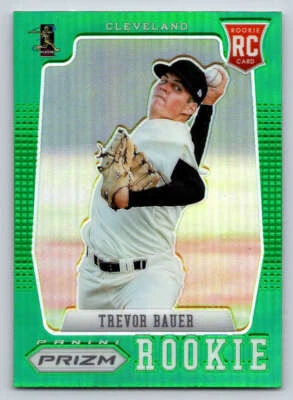 2012 Panini Prizm Prizms Green #166 Trevor Bauer (ref Y00193) - Image 1 of 2