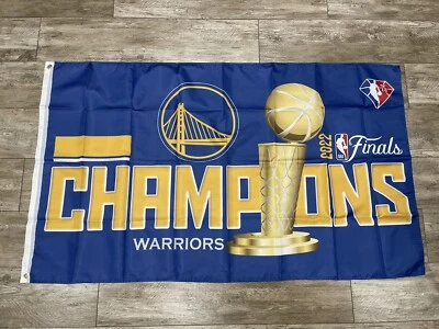 Golden State Warriors 2022 CHAMPIONS 3x5 Ft Banner Flag 2022 Playoffs The Finals - Image 1 of 3