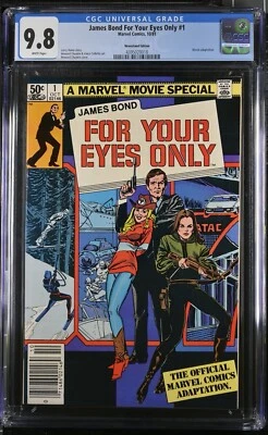 🔥 James Bond For Your Eyes Only #1 CGC 9.8 NEWSSTAND 1981 Marvel Movie Adaption - Image 1 of 4